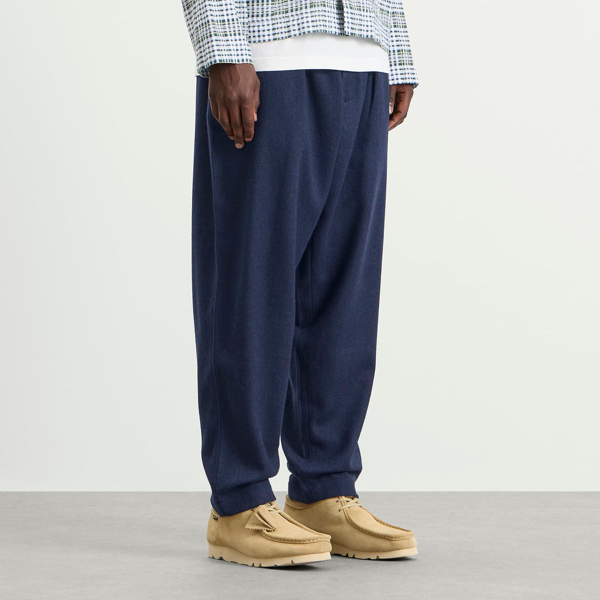 Universal Works Wool Herringbone Pleated Track Pant