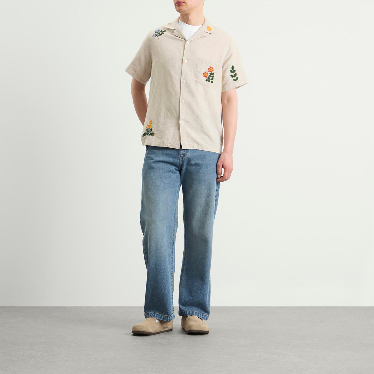 Portuguese Flannel Spring Embroidery Vacation Shirt