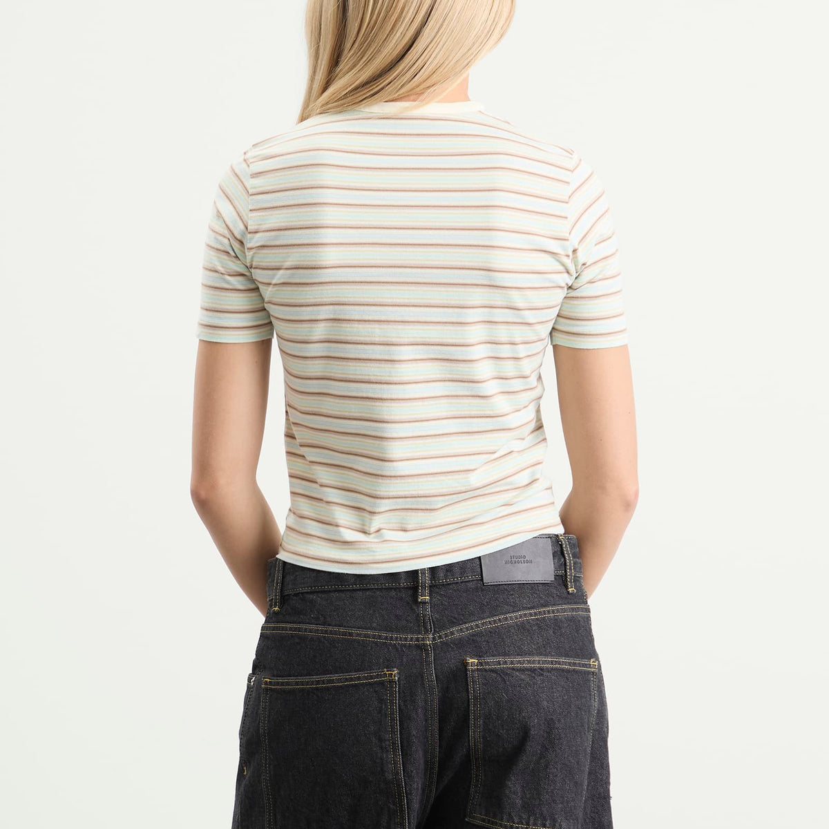 Auralee Gradient Stripe T-Shirt