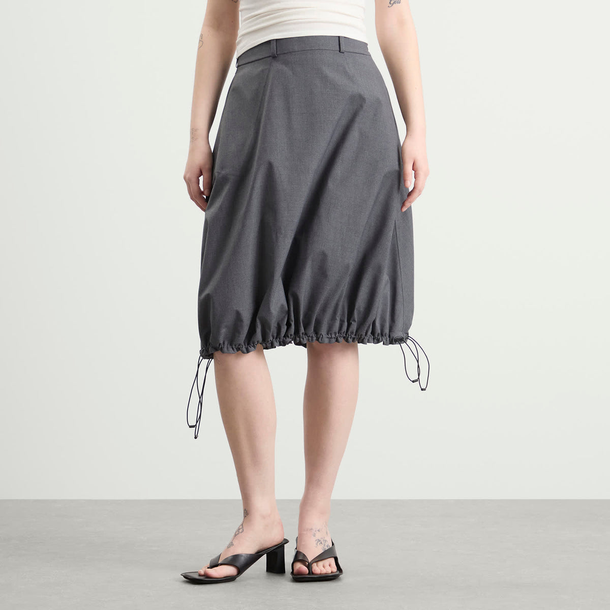 Coperni TECHNICAL TAILORED BALLOON MIDI SKIRT