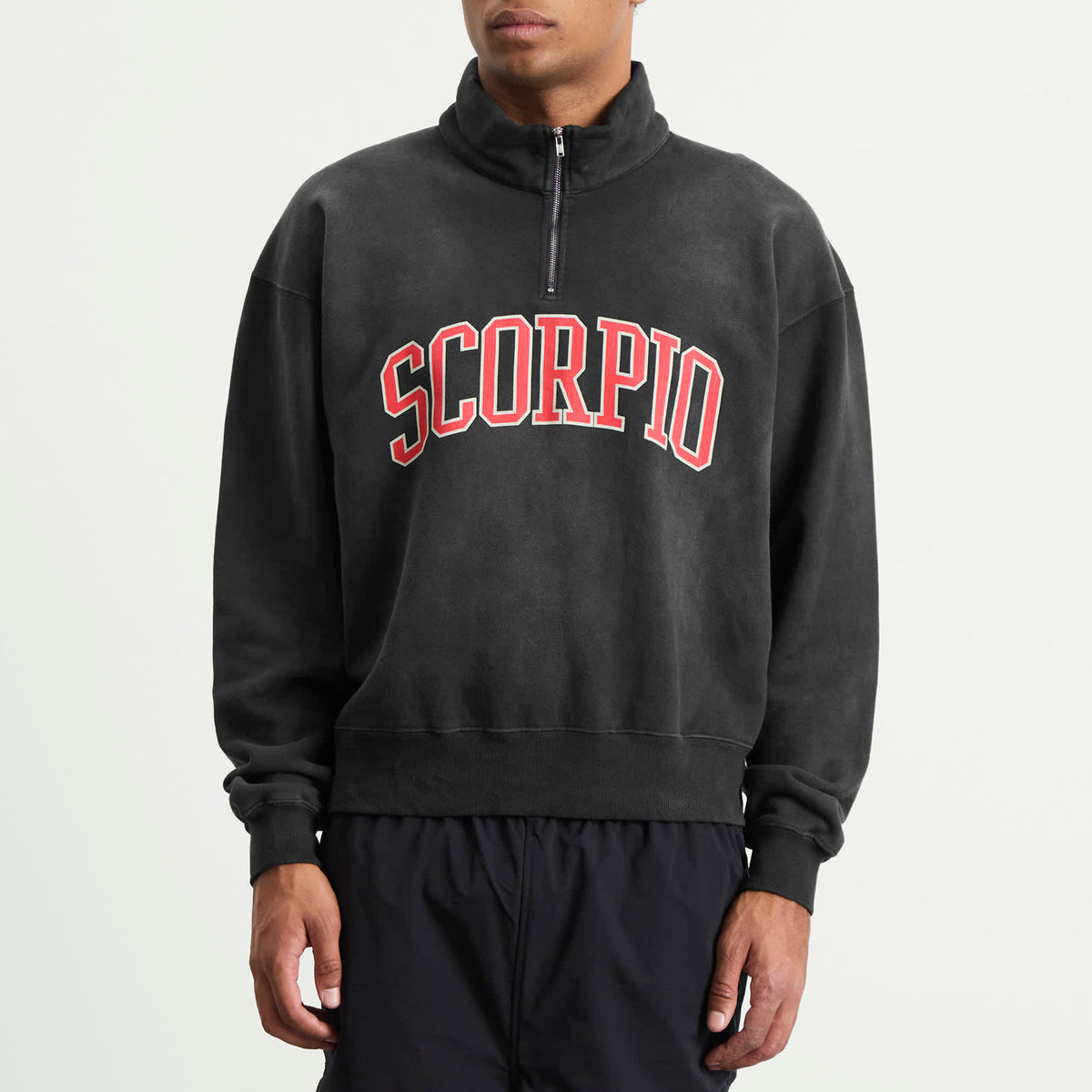 BEAMS Fade Souvenir Half Zip Sweatshirt