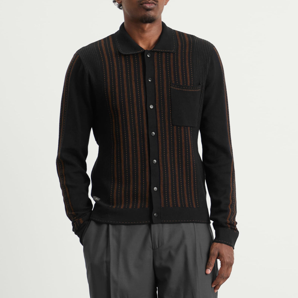 Percival Appendix Long Sleeve Knitted Shirt