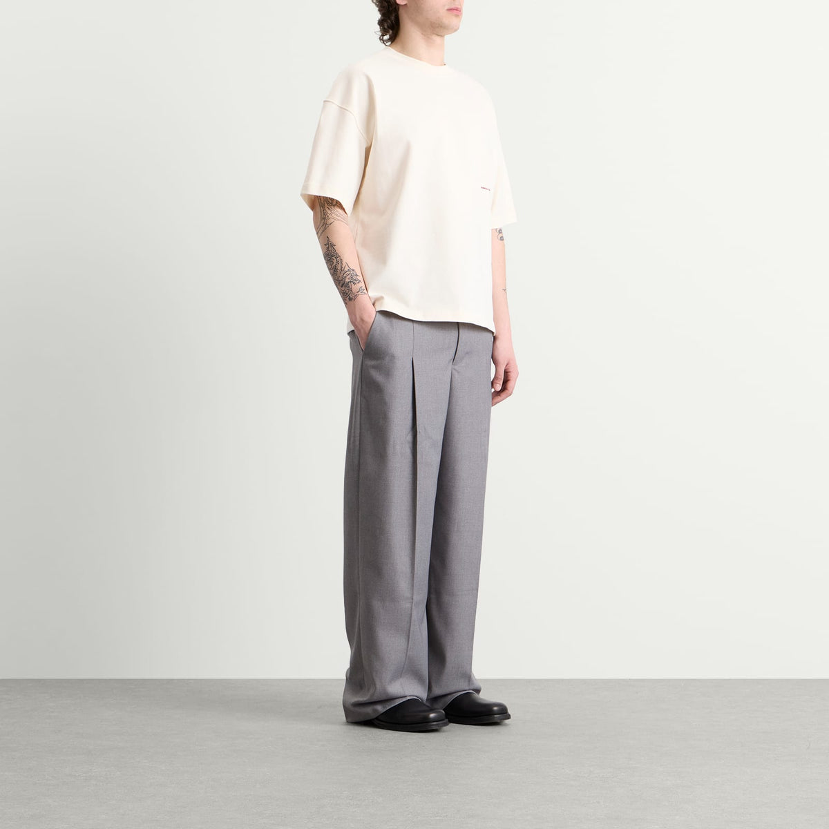 about:blank Tailored Wide Leg Trouser