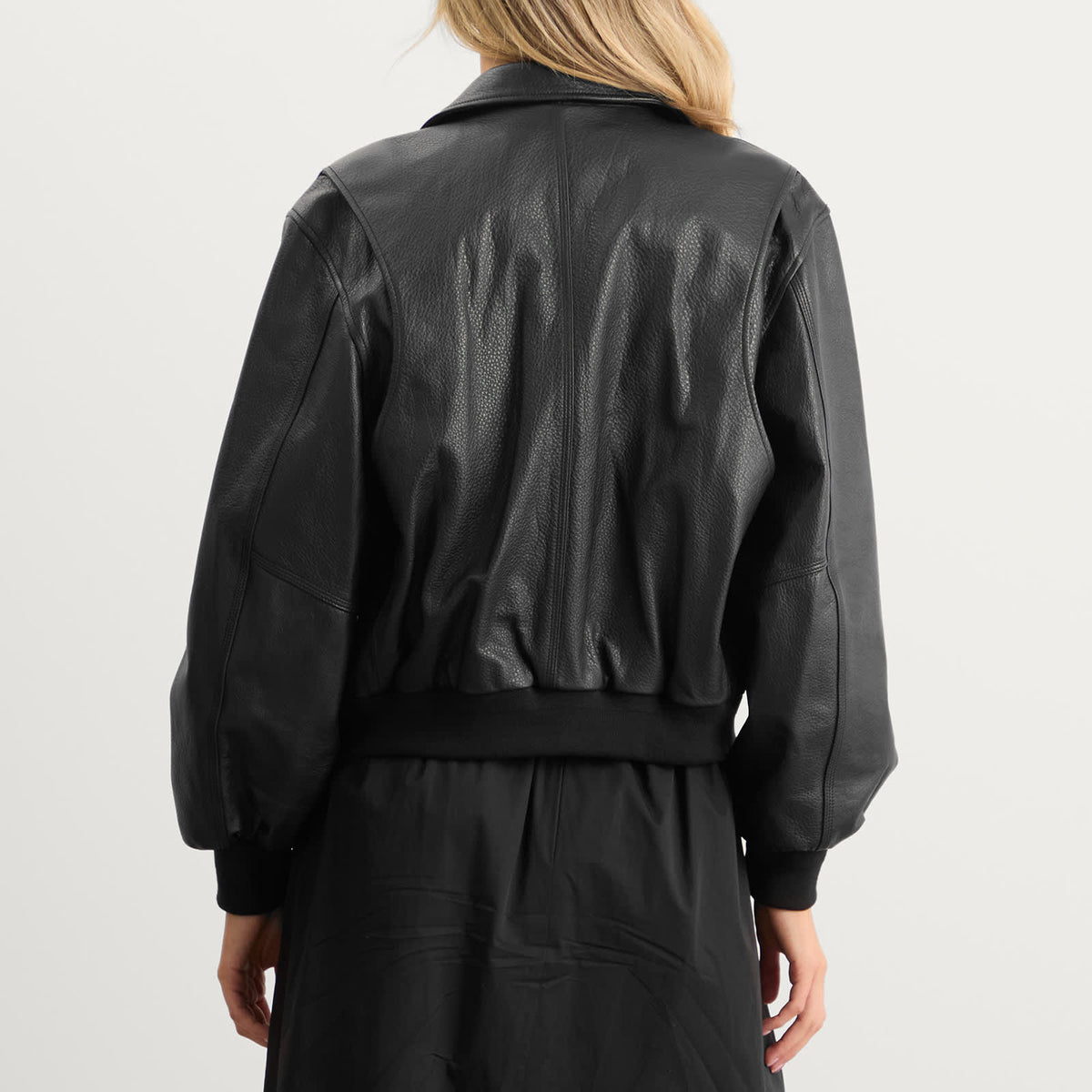 Nothing Written Classic Leather Flight Jacket