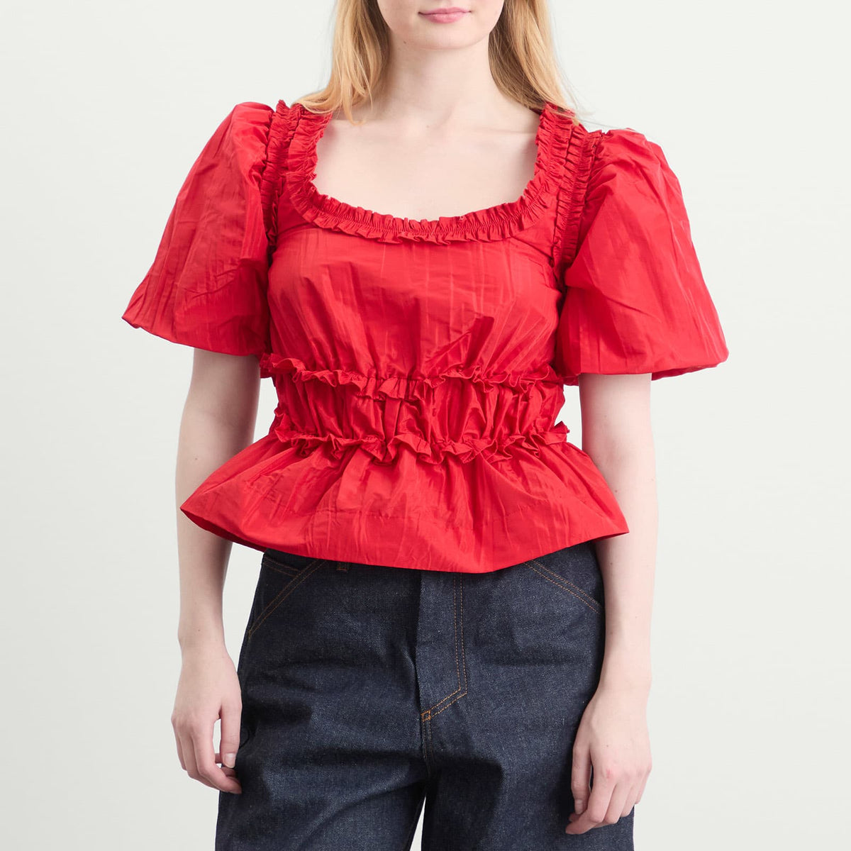 Damson Madder Everly Ruffle Blouse