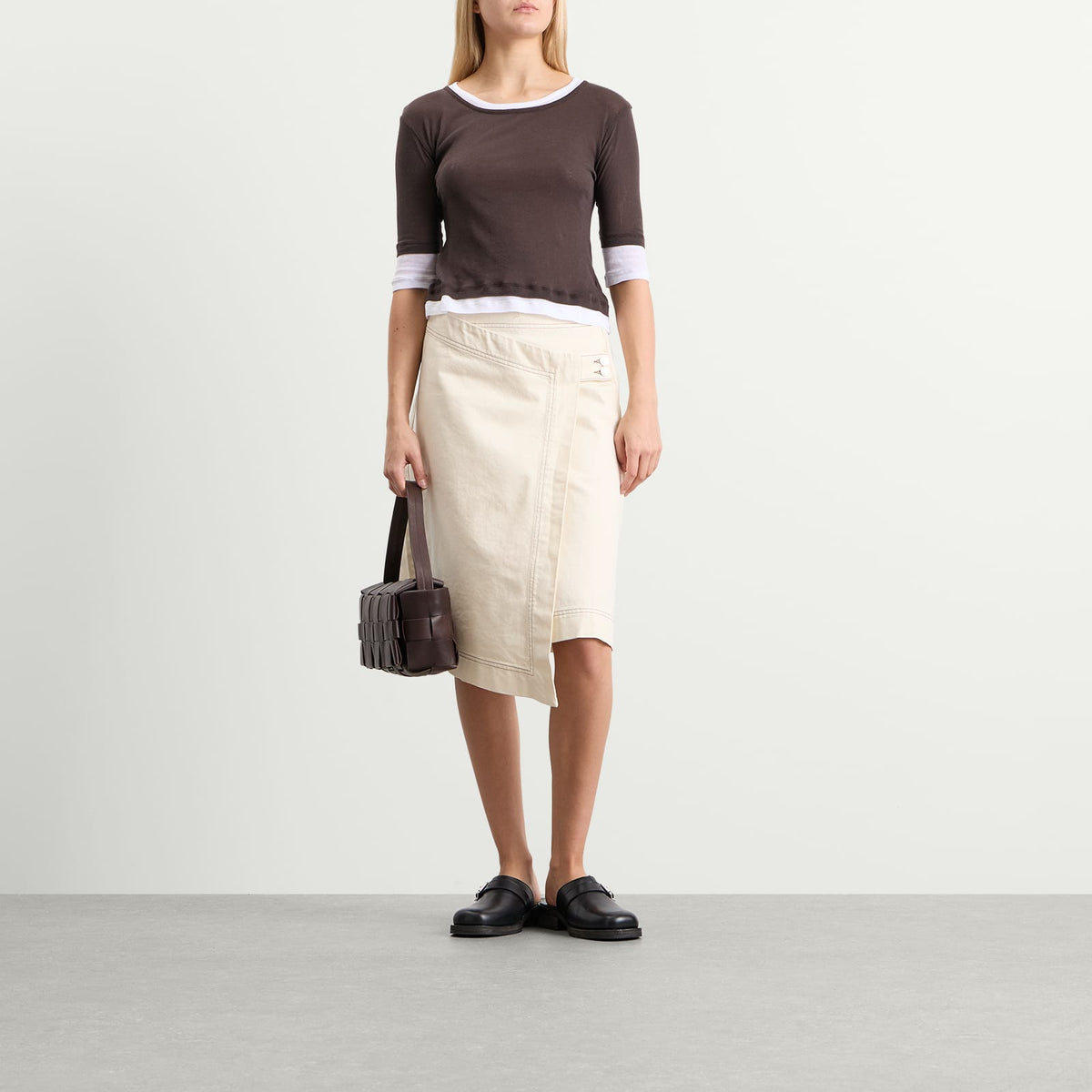 St. Agni Woven Envelope Slim Tote