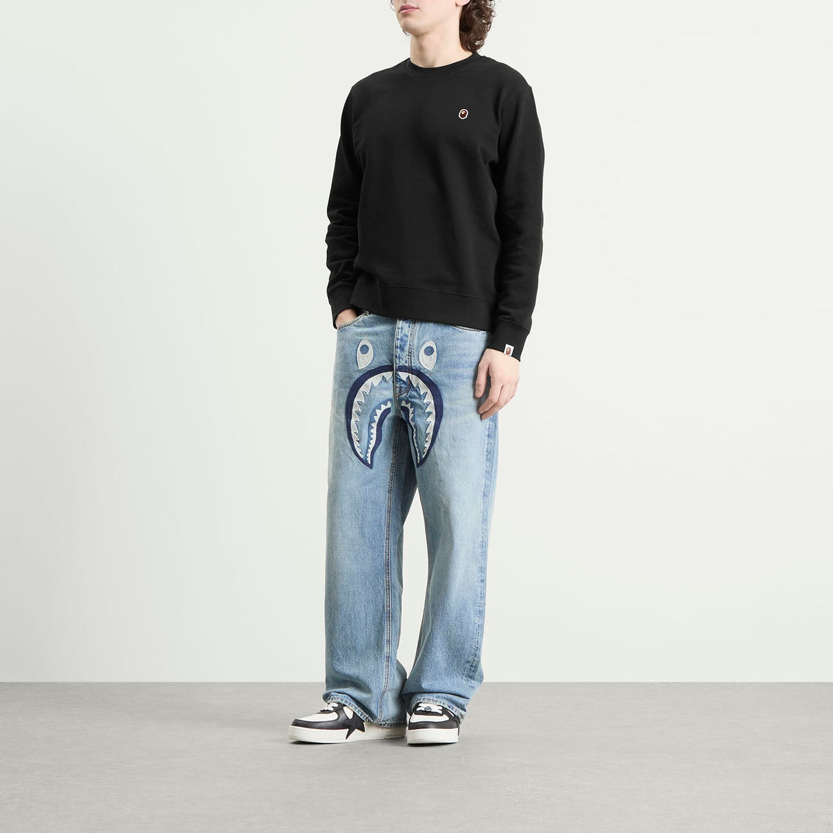 A Bathing Ape One Point Crew Neck Sweatshirt