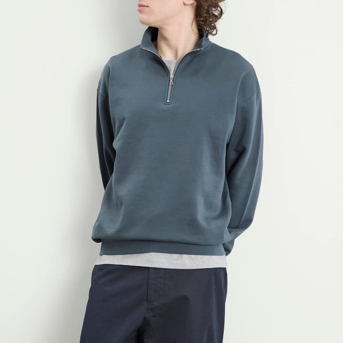 Auralee High Gauge Sweat Half Zip Jumper