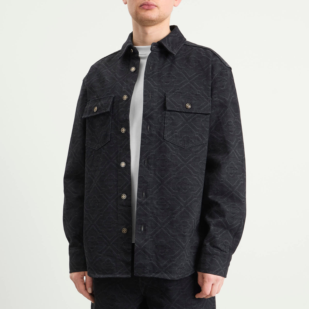 Casablanca Laser Monogram Denim Shirt