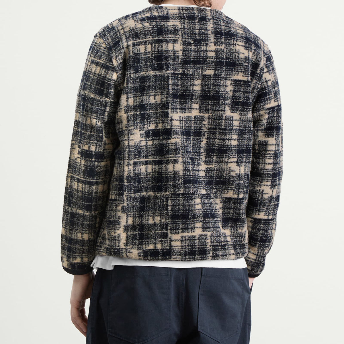 Universal Works Patch Check Fleece Cardigan