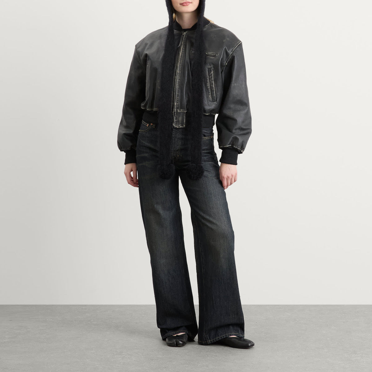 Acne Studios Klavad Fluffy Beanie Hat & Scarf