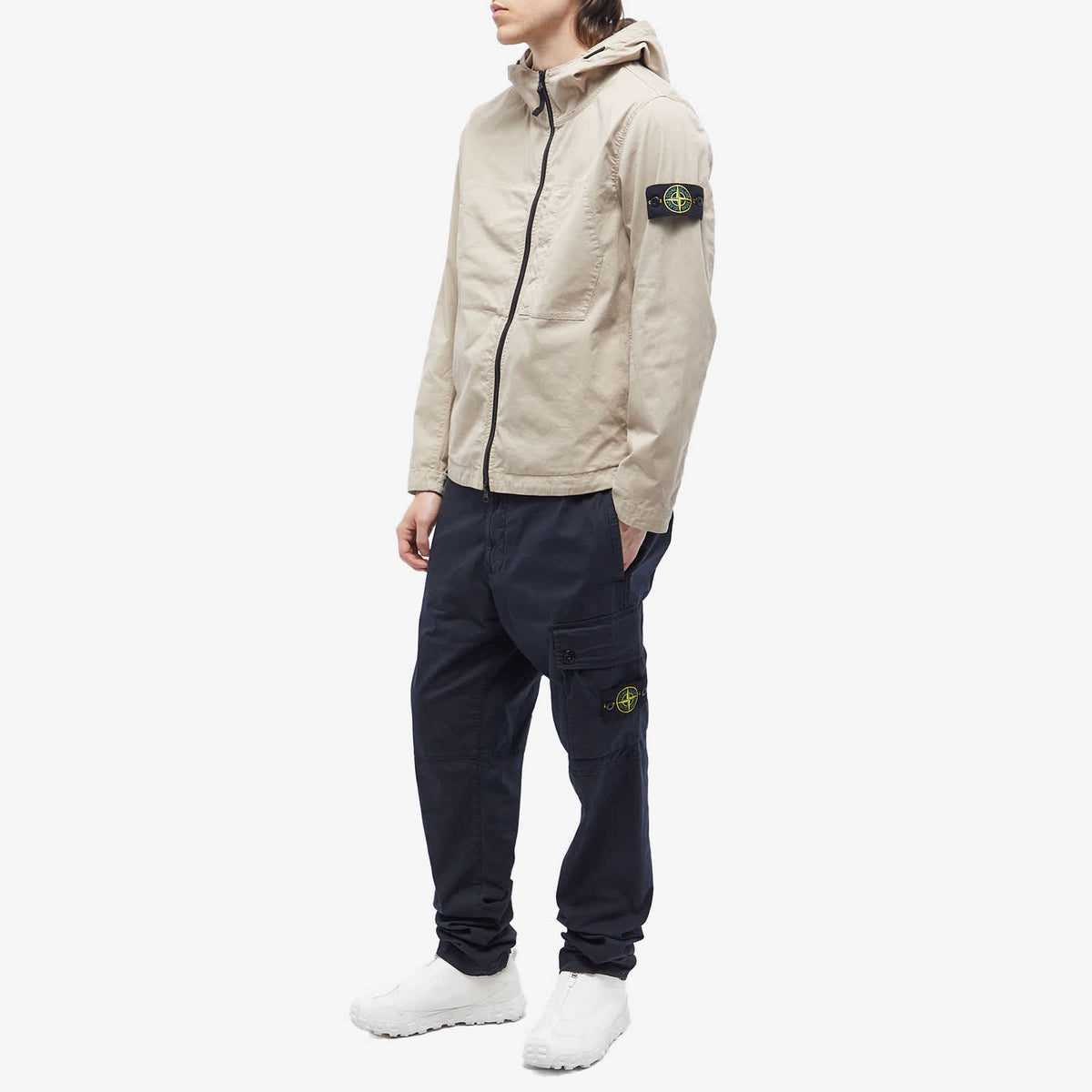 Stone Island Supima Cotton Twill Stretch Hooded Jacket