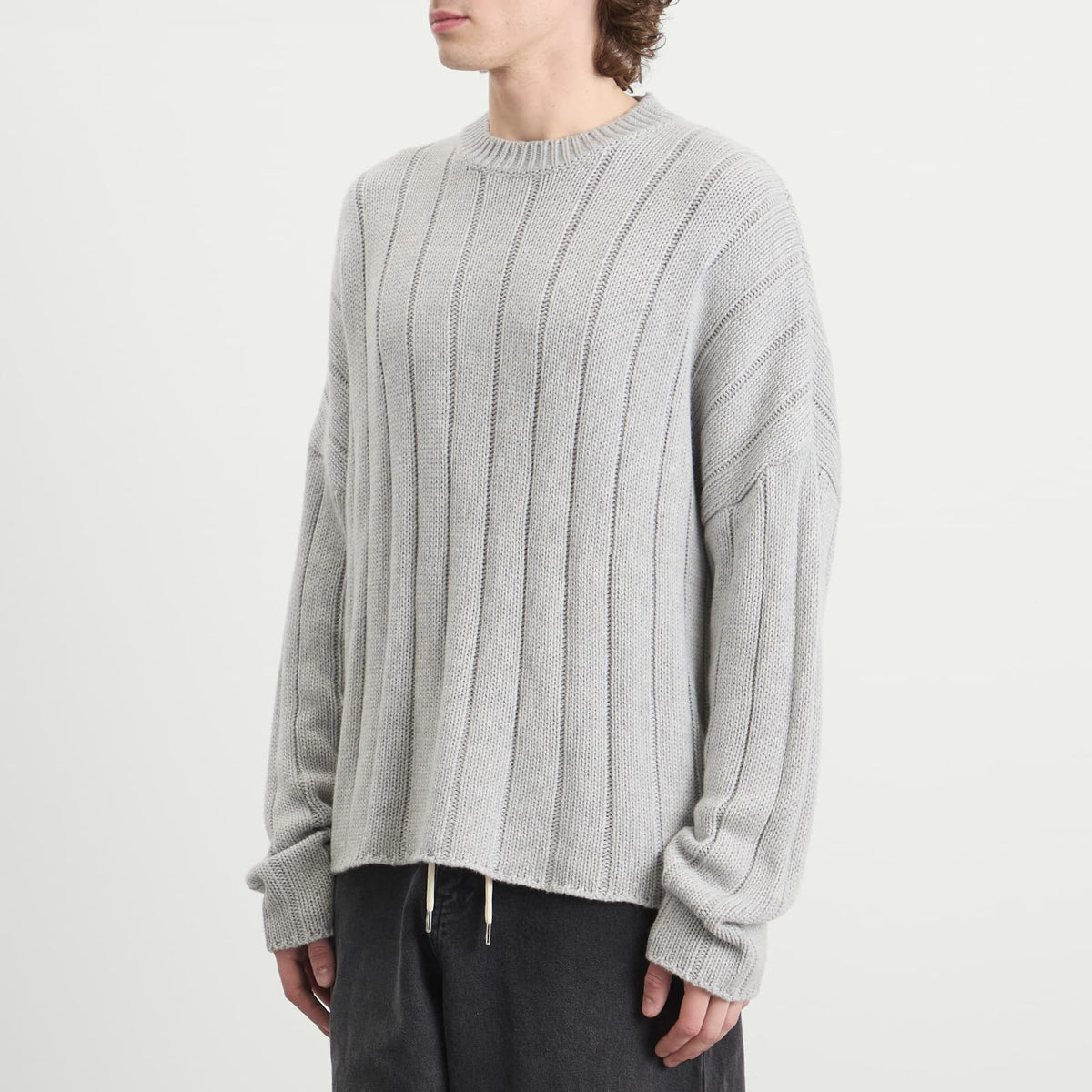 about:blank Large Rib Knit Crew