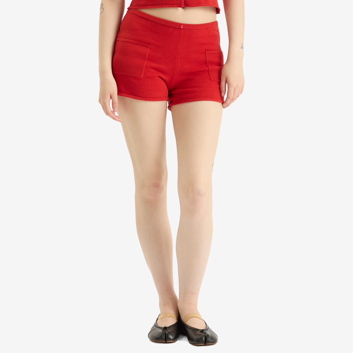Peachy Den Marie Knit Shorts