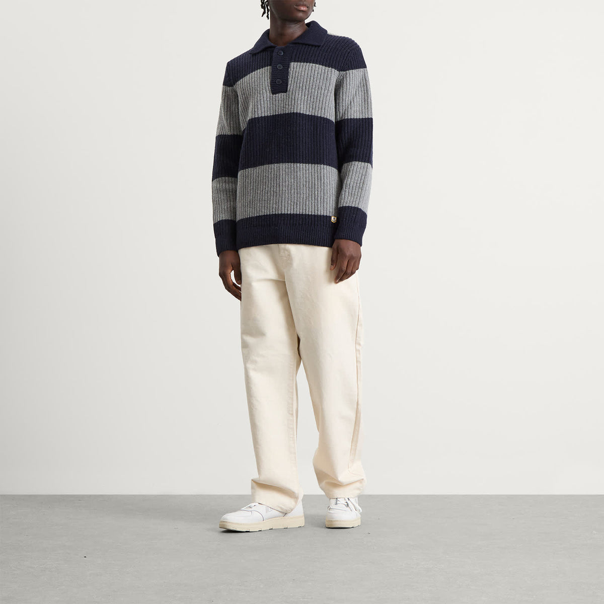 Armor-Lux Stripe Knit Rugby Jumper