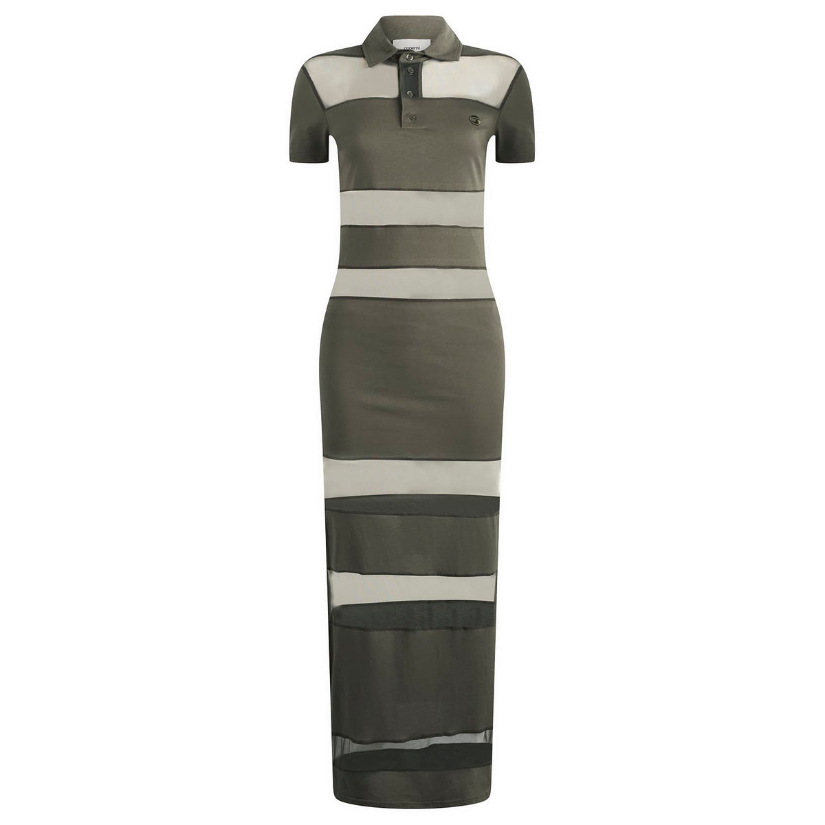 Coperni Striped Sheer Polo Dress