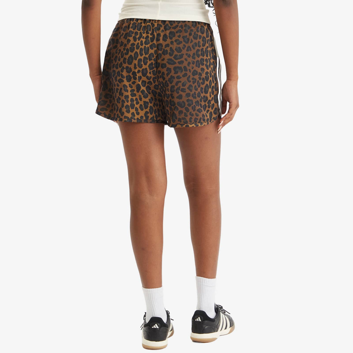 Adidas Satin Leopard Print Shorts