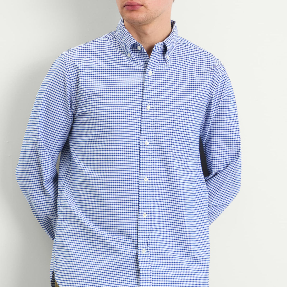 Beams Plus Button Down Gingham Oxford Shirt