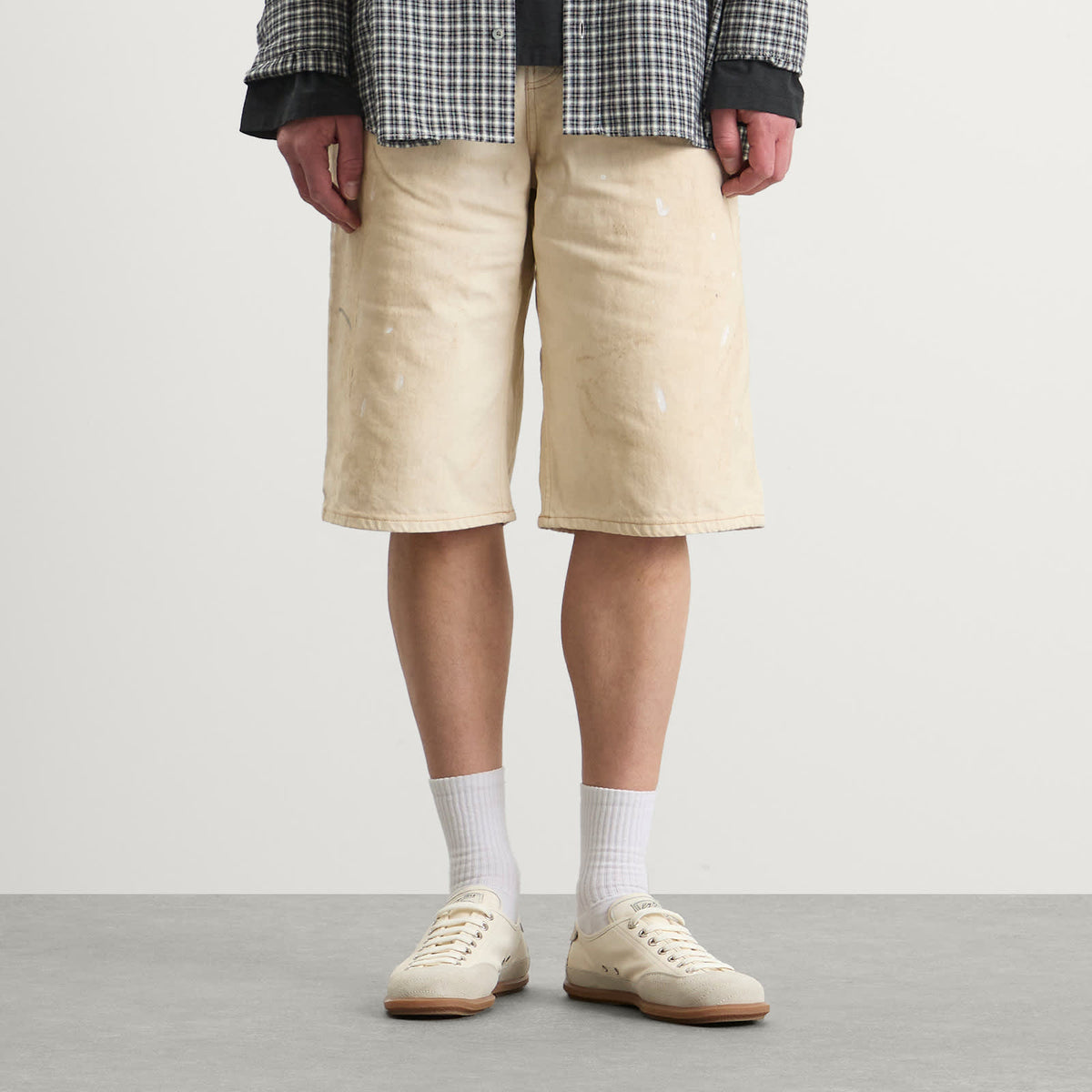 Acne Studios Judda White Trafalgar Denim Shorts