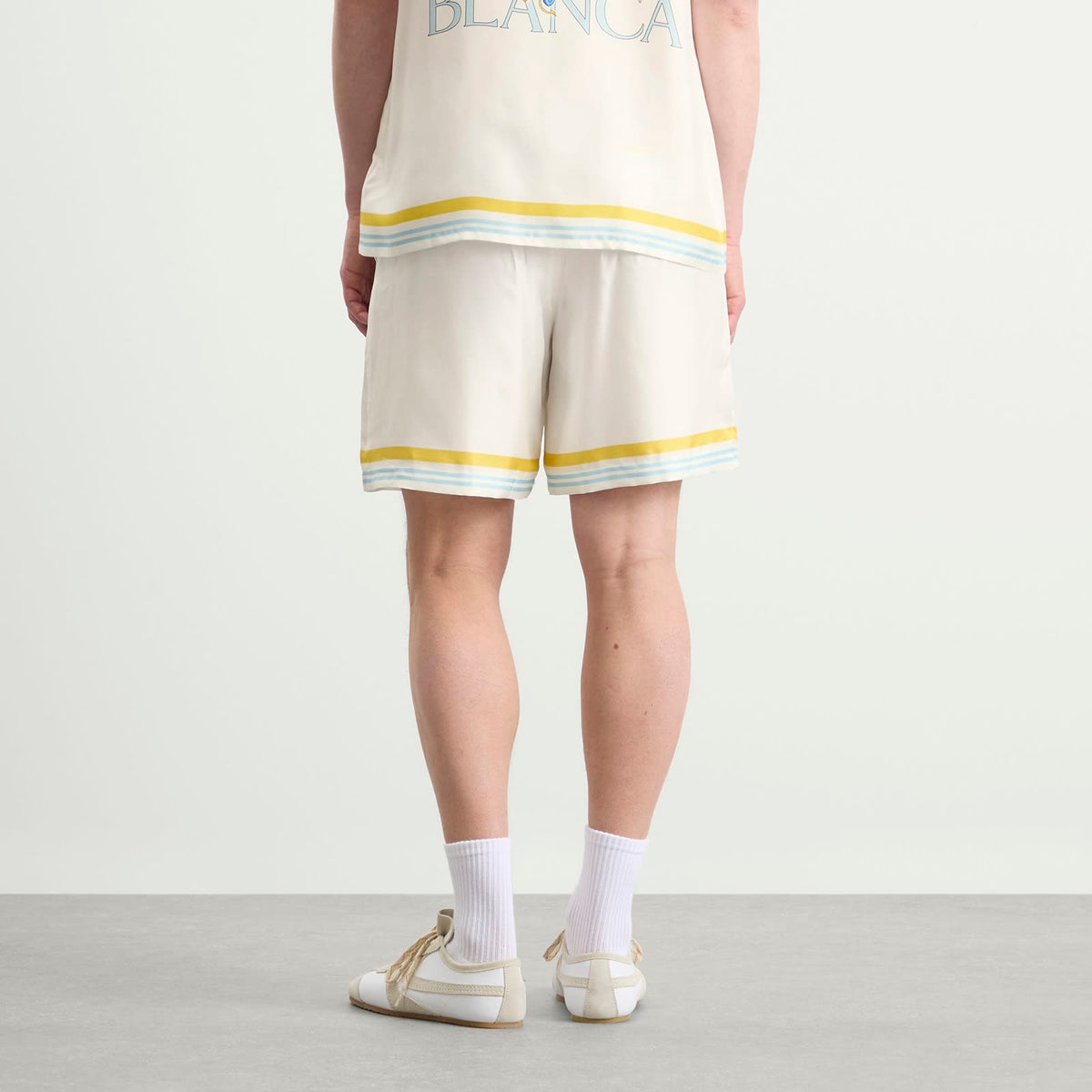 Casablanca Tennis Landscape Silk Shorts