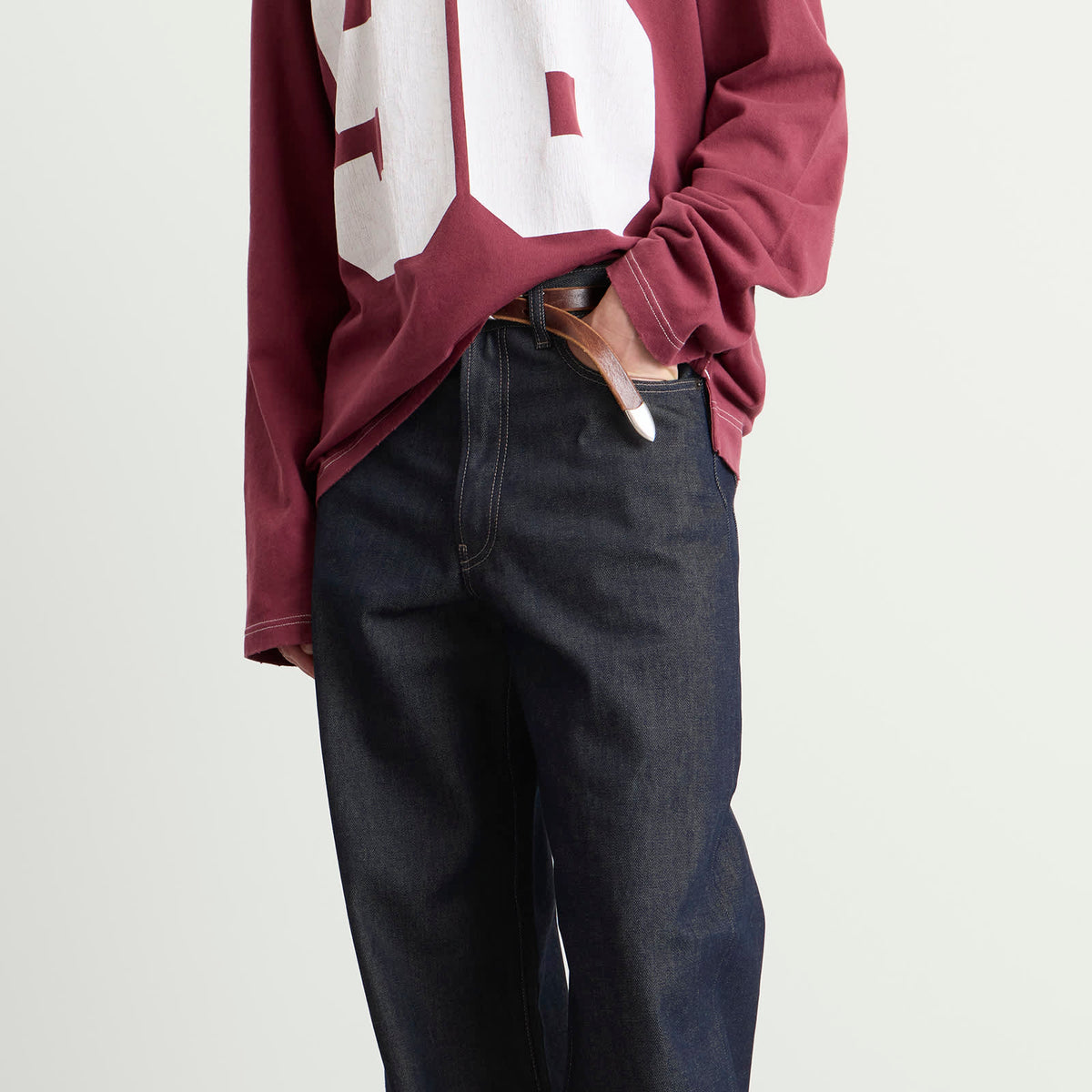 Acne Studios 1981 Raw Denim Wide Leg Jeans