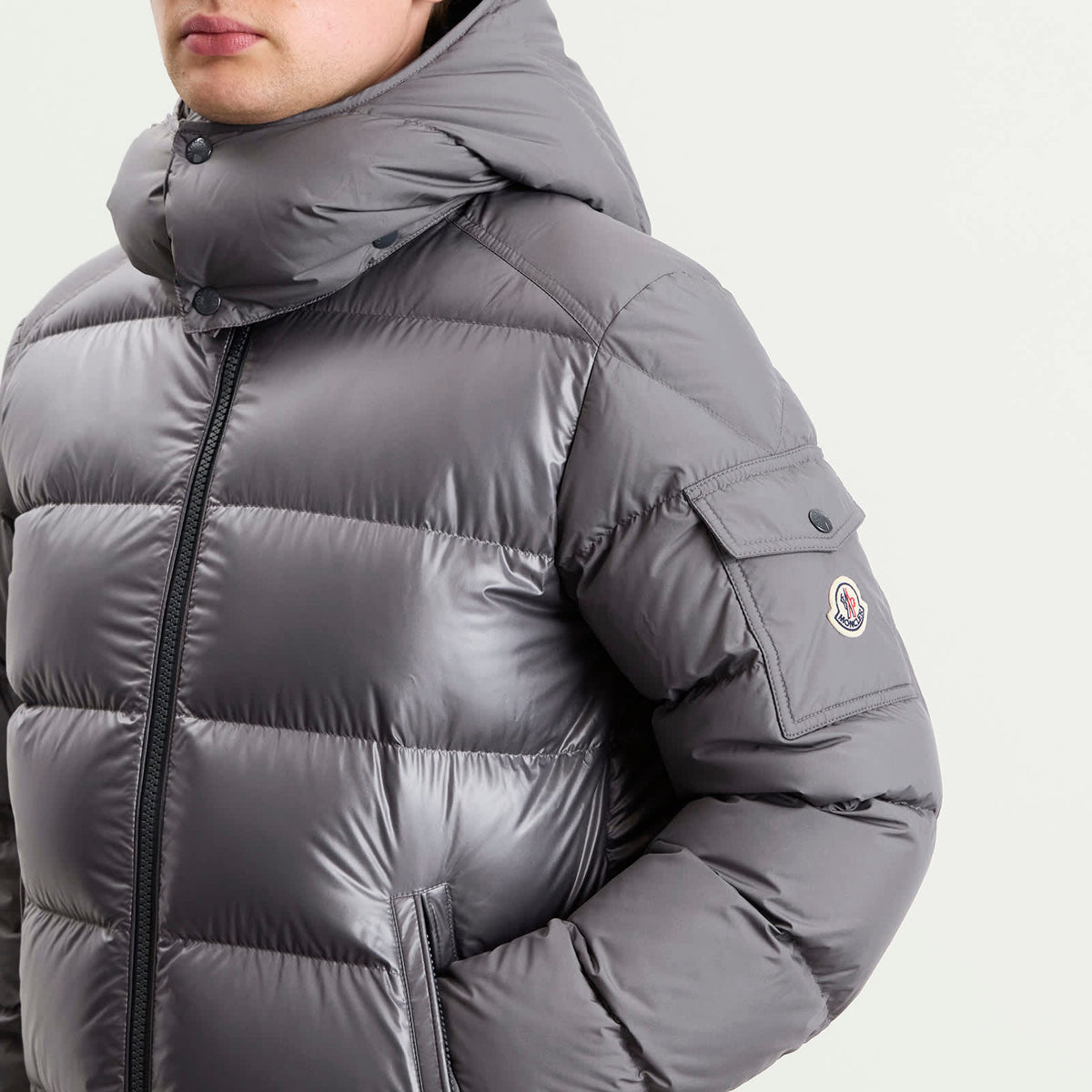 Moncler Maya Mixed Materials Padded Jacket
