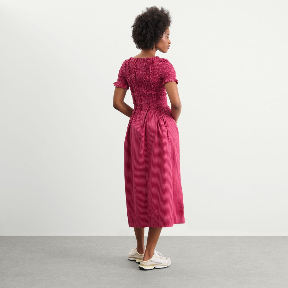 Damson Madder Raphaela Ruffle Midi Dress
