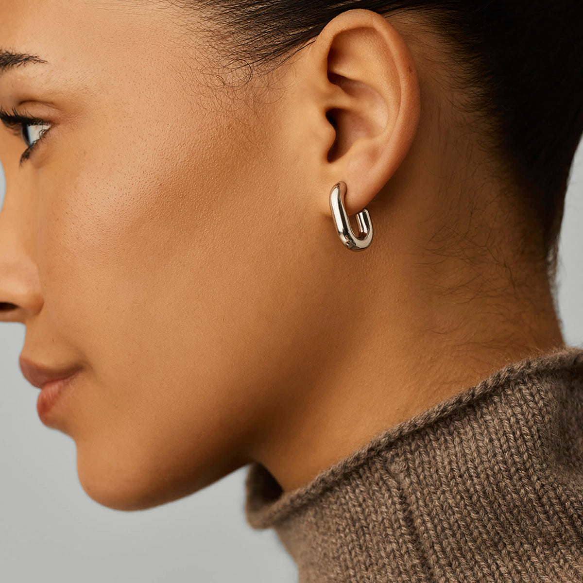 Missoma Chubby Oval Small Hoop Earrings