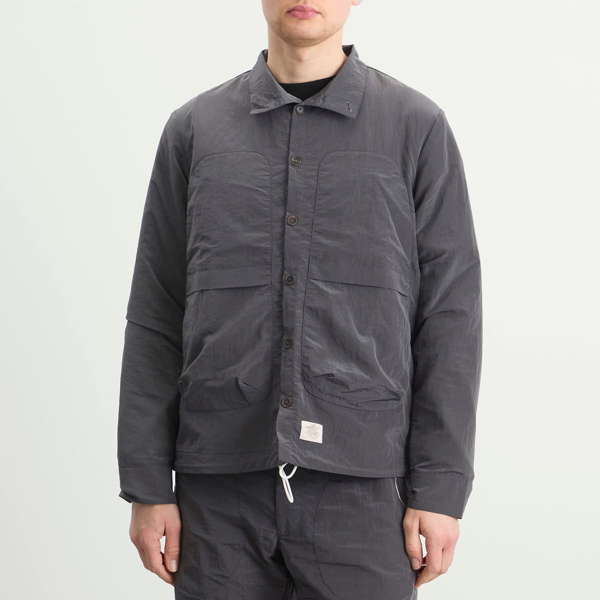 Ranra Epitome Shiny Nylon Overshirt