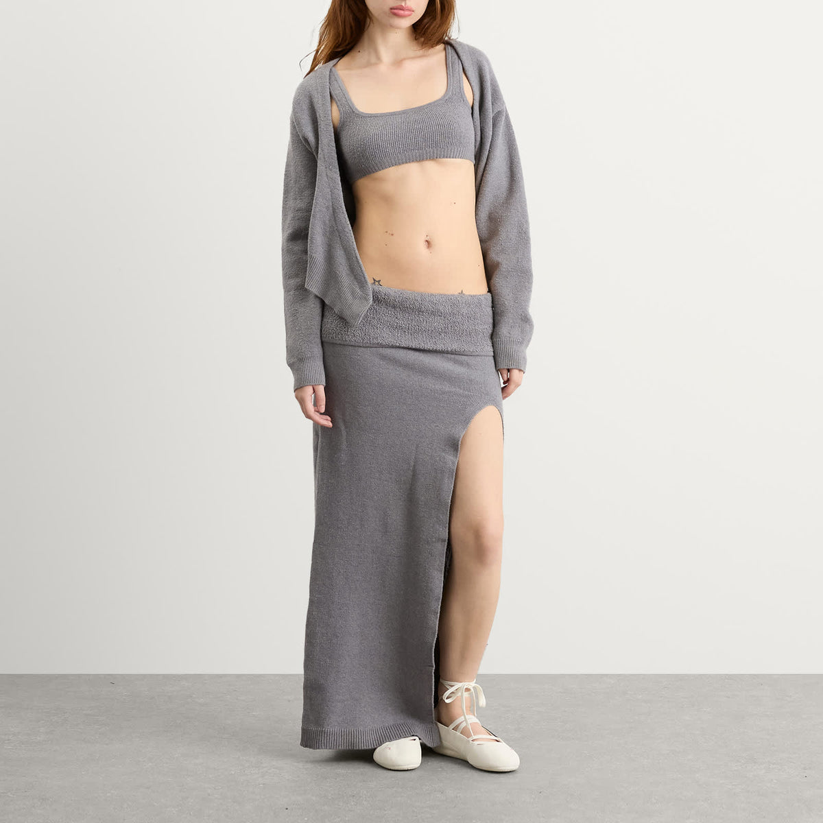 SKIMS Textured Knit Bralette