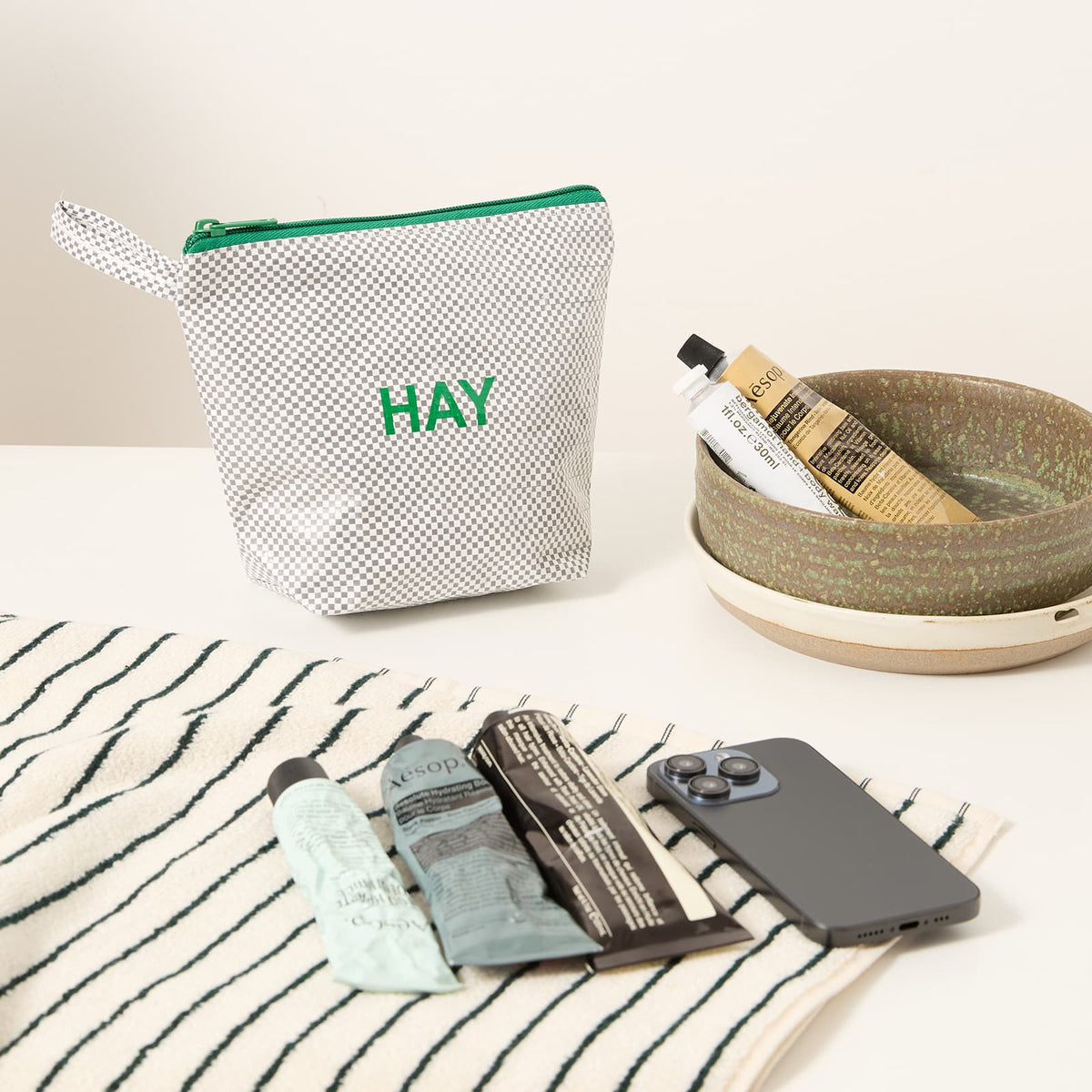 HAY Candy Mono Wash Bag - Wash Set of 3