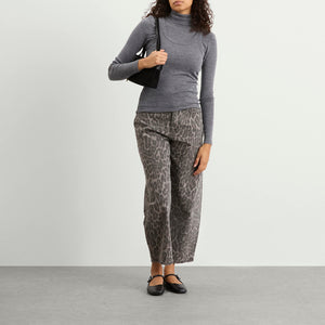 Good American Good Standard Barrel Jeans Grey Lucky Leopard – END.