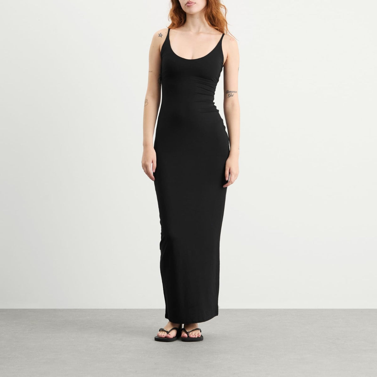 SKIMS Smooth Lounge Skimpy Scoop Neck Dress