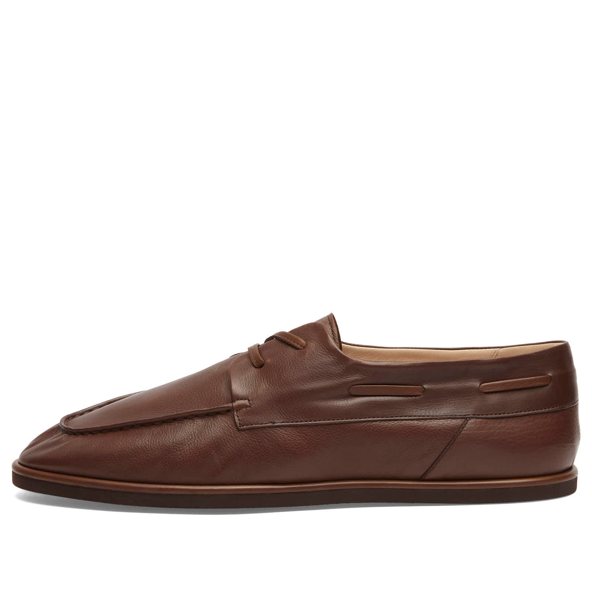 Auralee Leather Deck Shoes