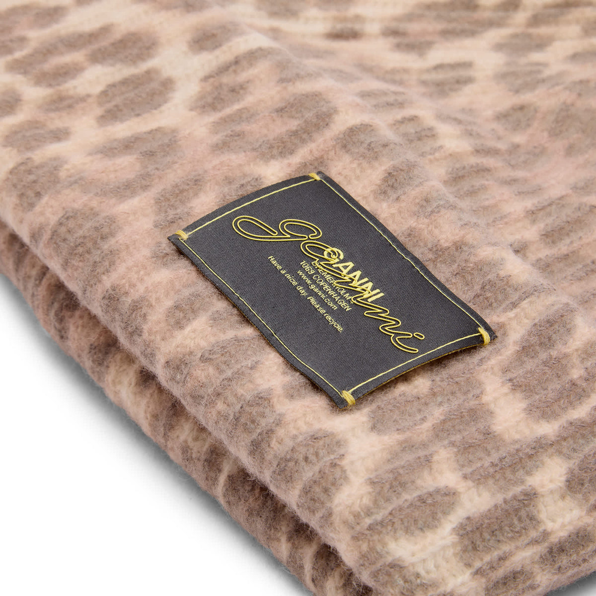 GANNI Graphic Wool Mix Beanie
