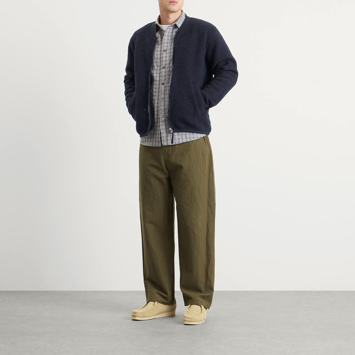 Universal Works Wool Fleece Zip Bomber