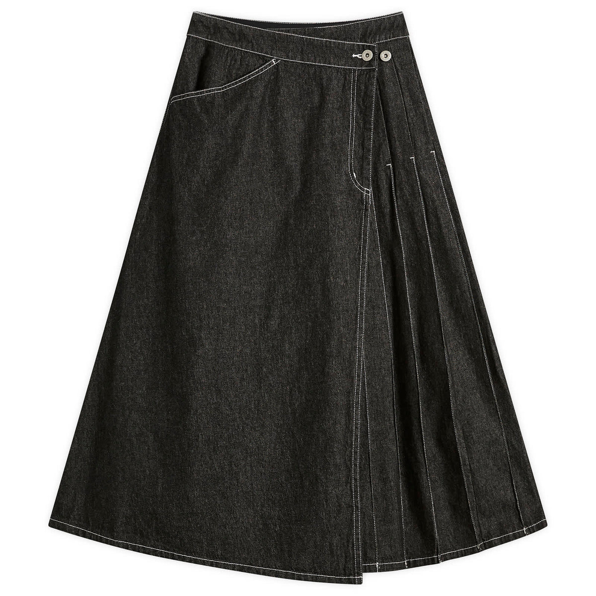 Beams Boy Wraped Pleated Skirt