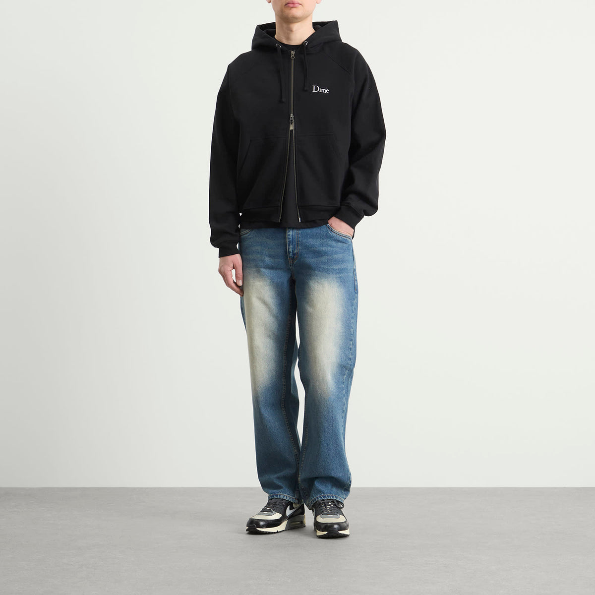 Dime Classic Small Logo Zip Hoodie