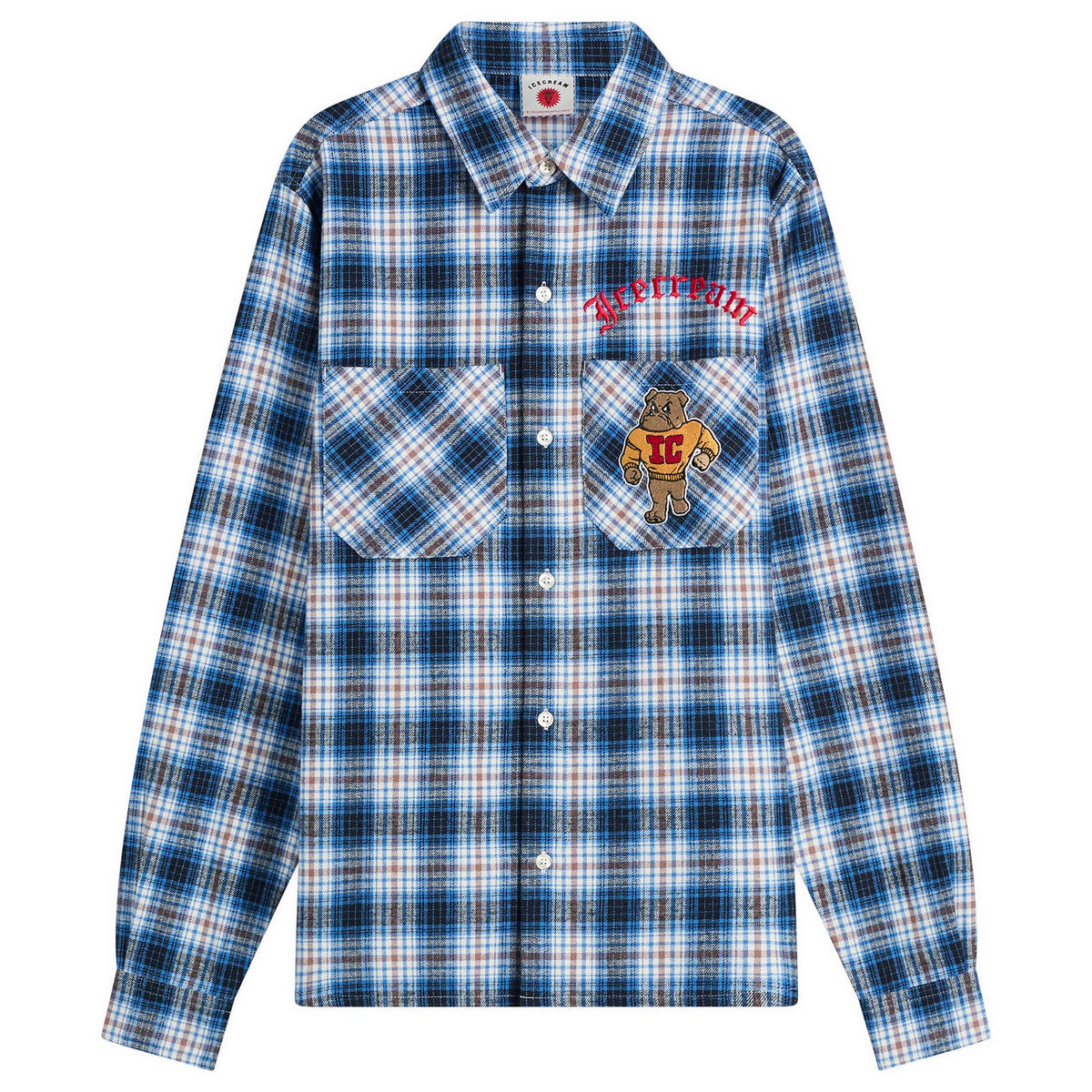 ICECREAM Mascot Check Shirt