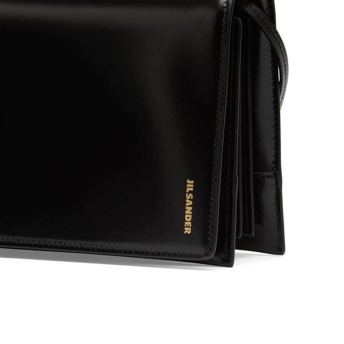 Jil Sander File SM Leather Shoulder Bag