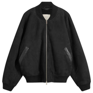Studio Nicholson Shearling Leather Bomber Jacket Black – END.