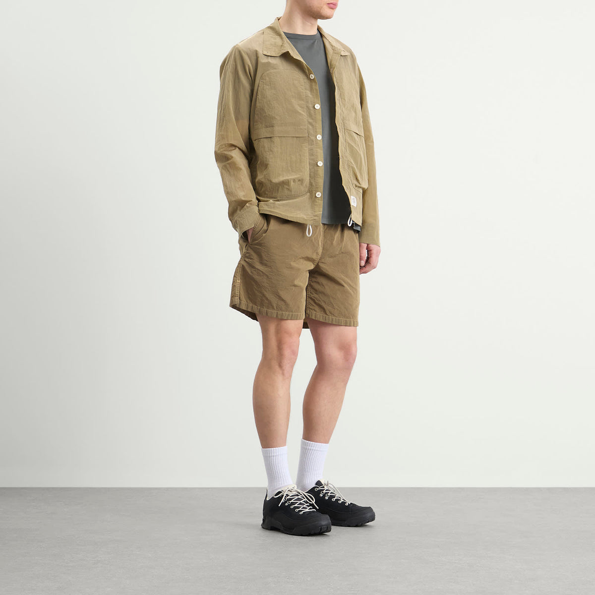 Ranra Epitome Shiny Nylon Overshirt