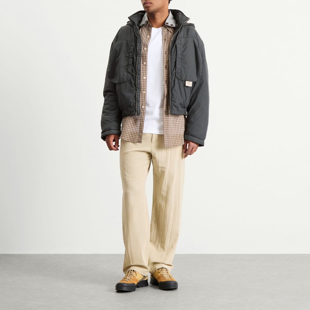 Ranra Purs Padded Nylon Hoodie Jacket