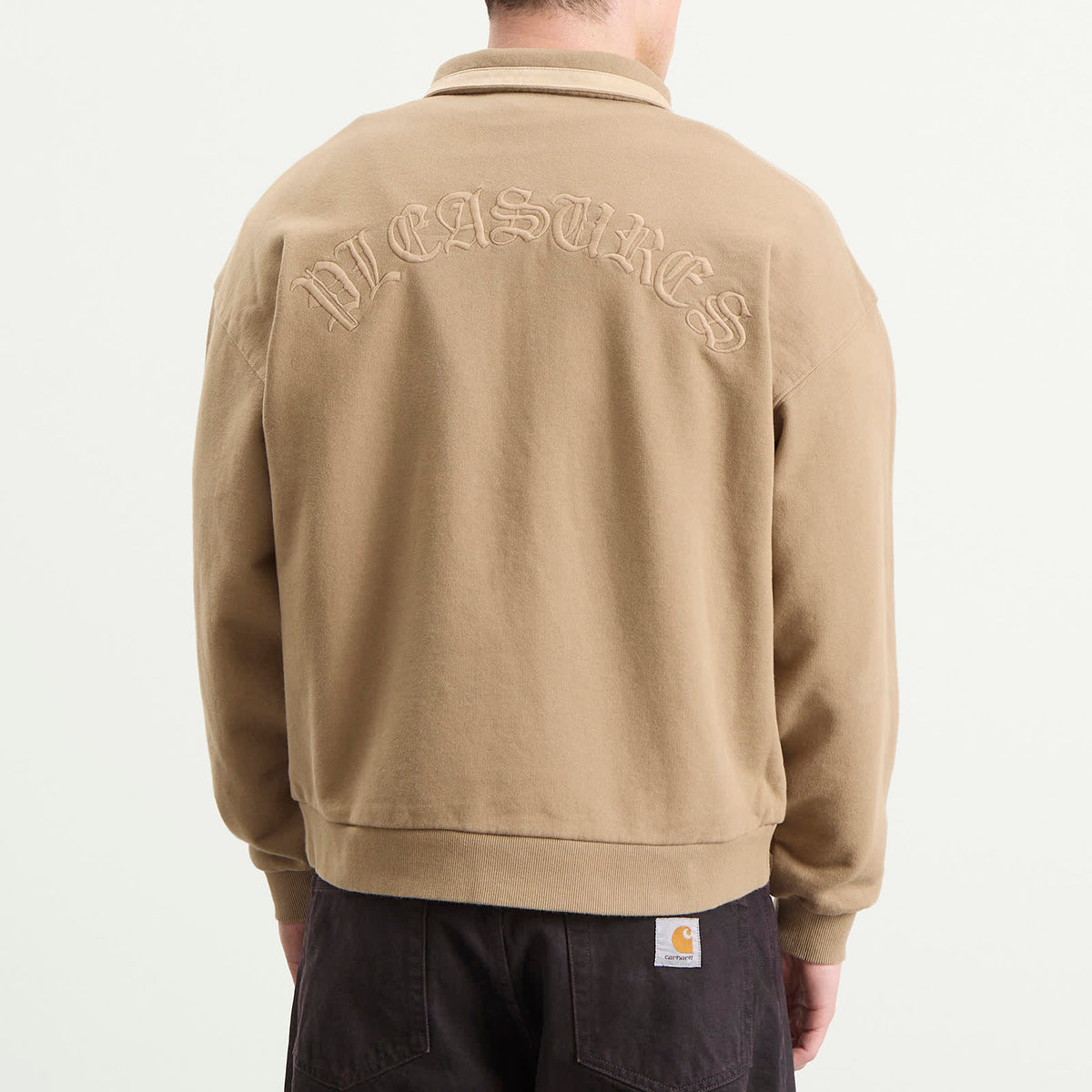 Pleasures Drift Zip Long Sleeve Polo