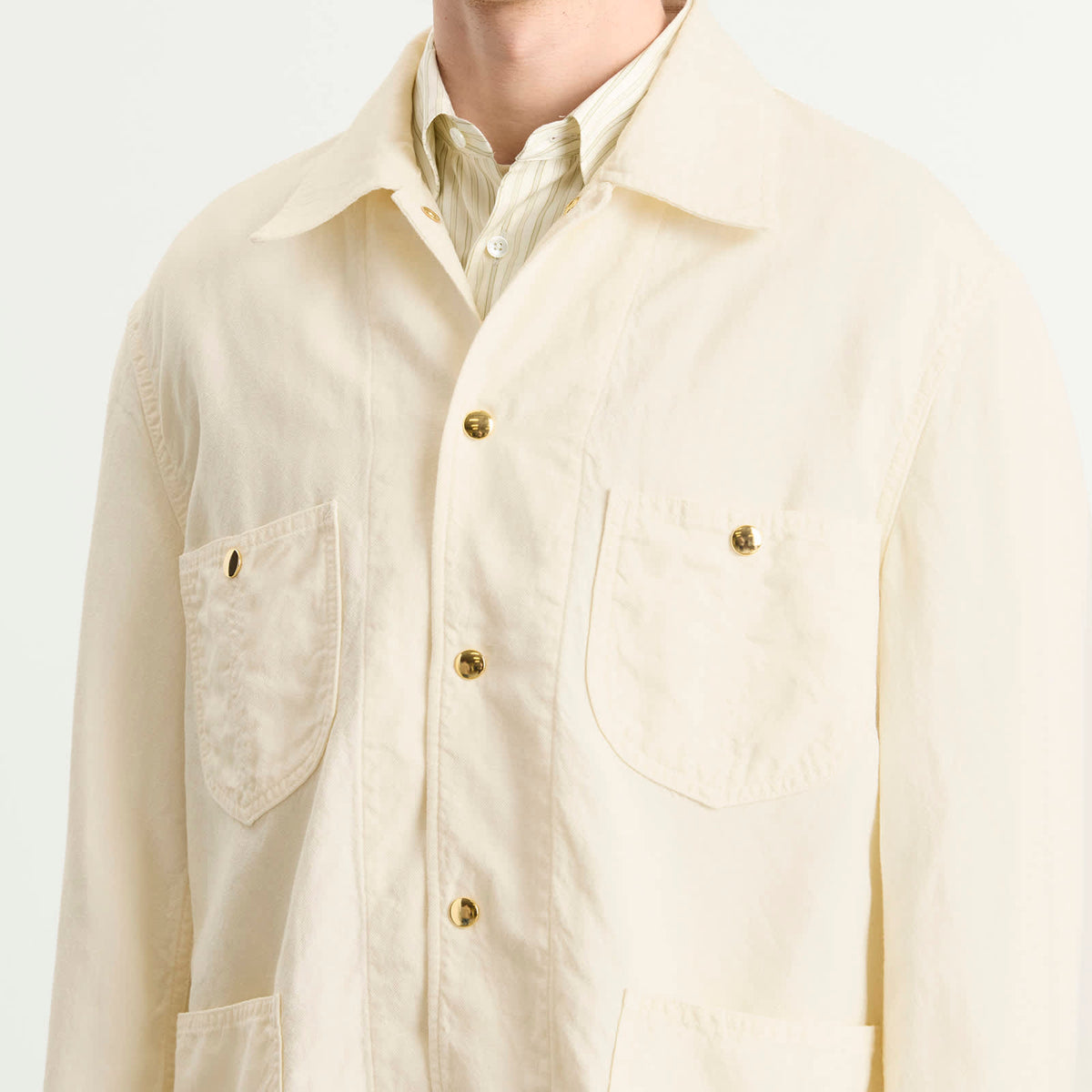 Auralee Wool Cotton Linen Ox Work Jacket