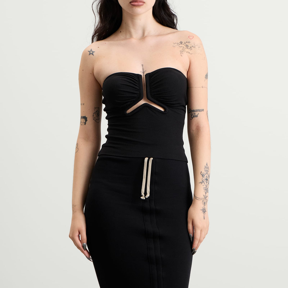 Rick Owens Alannah Cropped Bustier Top