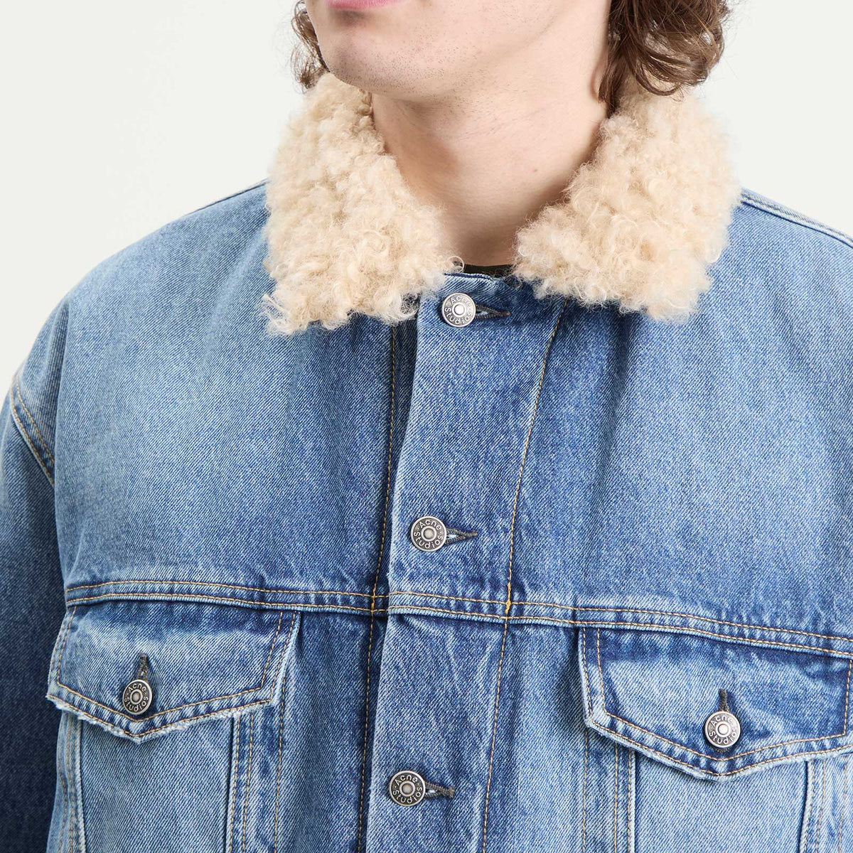 Acne Studios Vintage Blue Padded Robert Denim Jacket