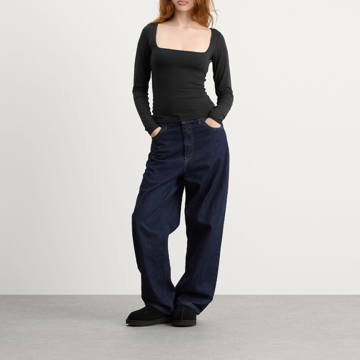 SKIMS Smooth Layers Square Neck Long Sleeve Top