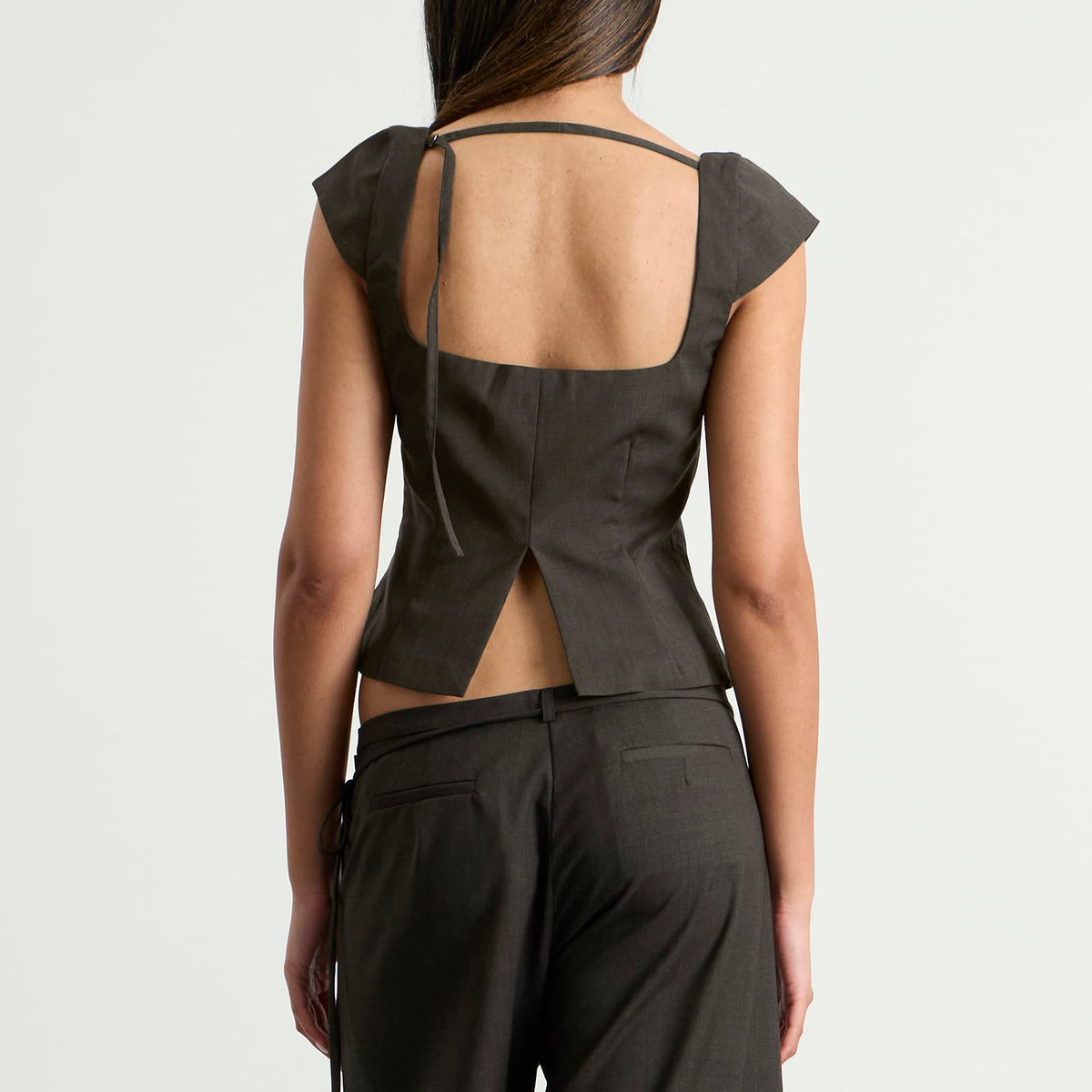 St. Agni Wool Cap Sleeve Top
