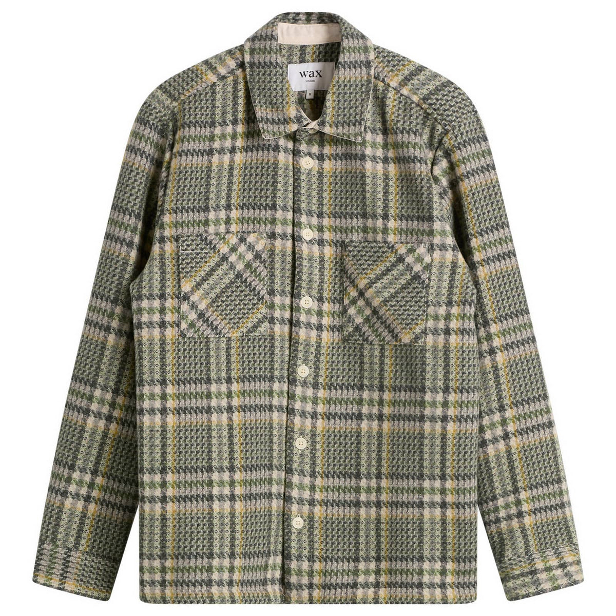 Wax London Whiting Check Wool Blend Overshirt